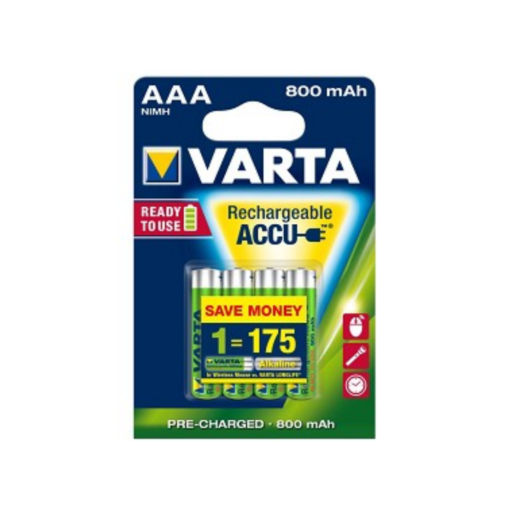 Billede af Varta Recharge AAA NiMH Genopladelige Batterier