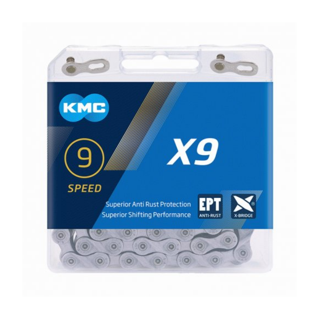 Se KMC X9 9-Speed Kæde hos Cykelsadlen.DK