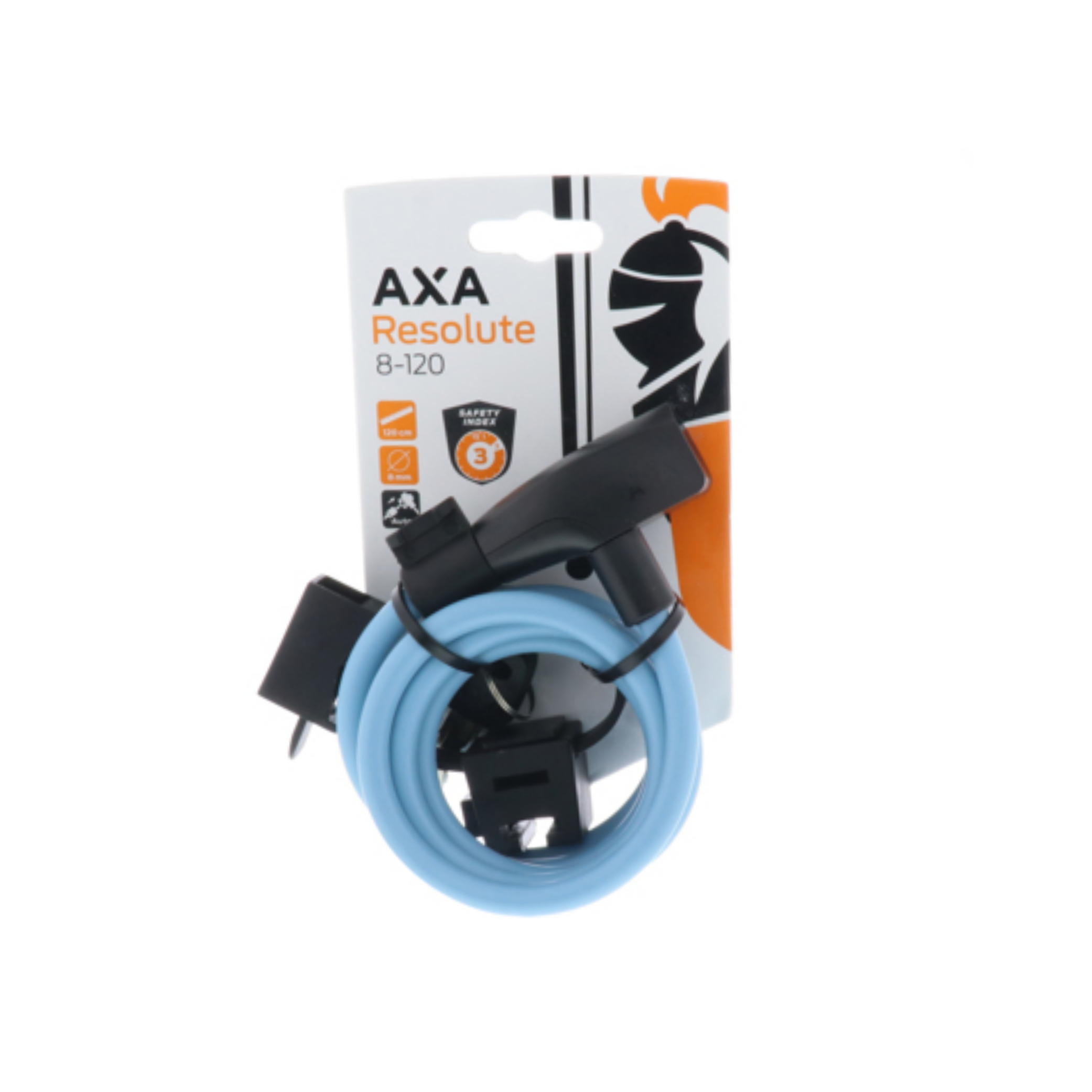 Billede af AXA Cable Lock Resolute 8x120cm - Isblå