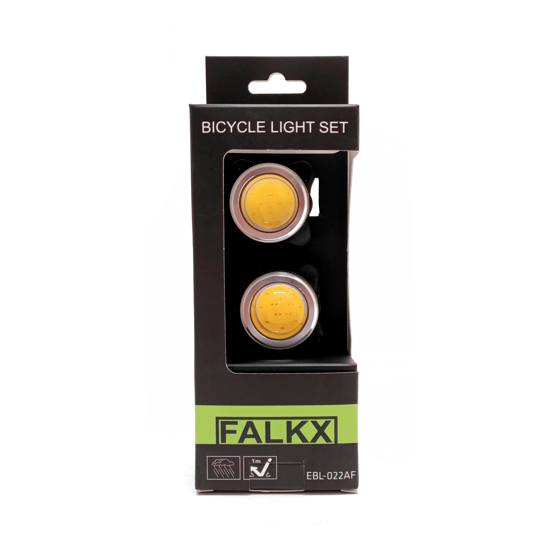 Se Falkx LED Belysningssæt USB Genopladelig hos Cykelsadlen.DK