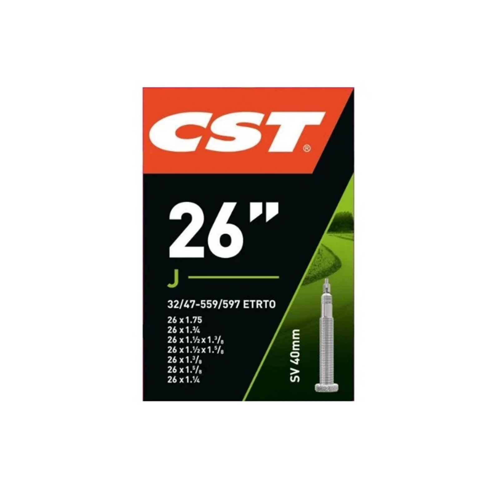 Billede af CST Inderslange 26 x 1.75-1 1/4 med Presta Ventil