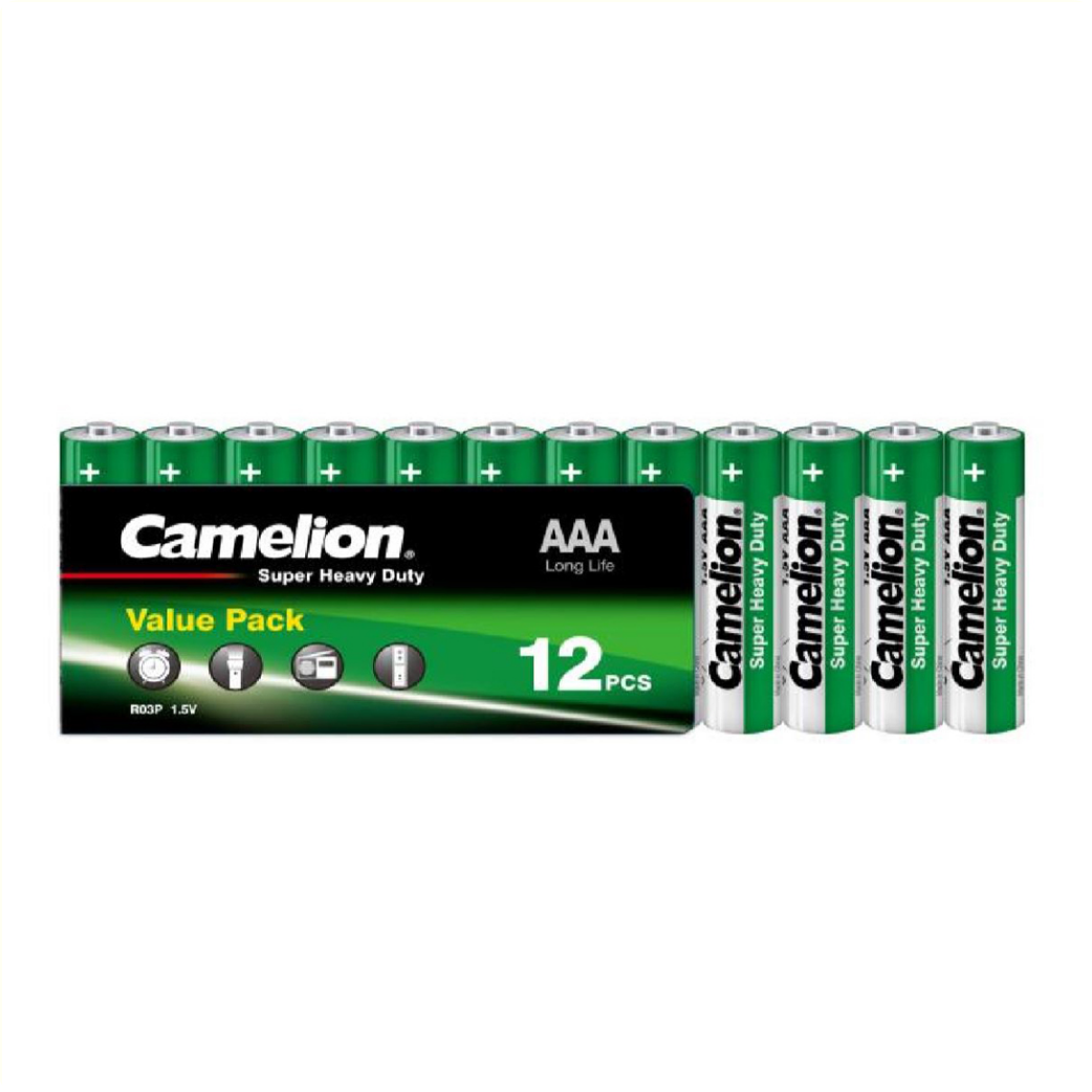 Se Camelion Green Zinc AAA Batterier - 12 stk hos Cykelsadlen.DK