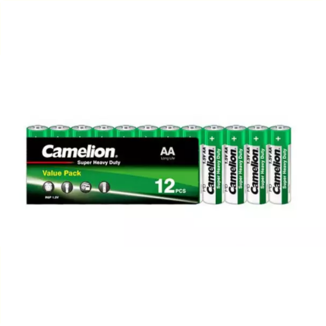 Billede af Camelion Green Zinc AA Batterier - 12 stk Pakke