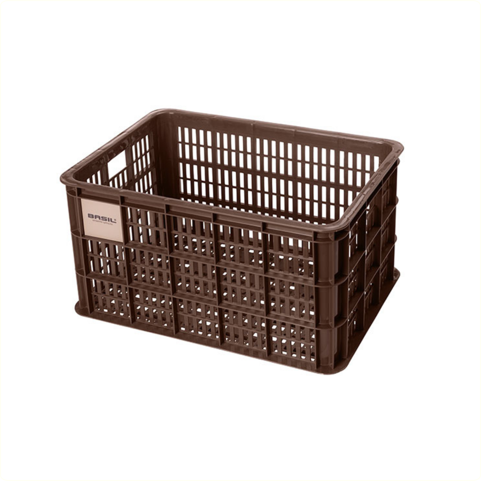 Billede af Basil Crate L - Stor Brun Cykelkurv 40L