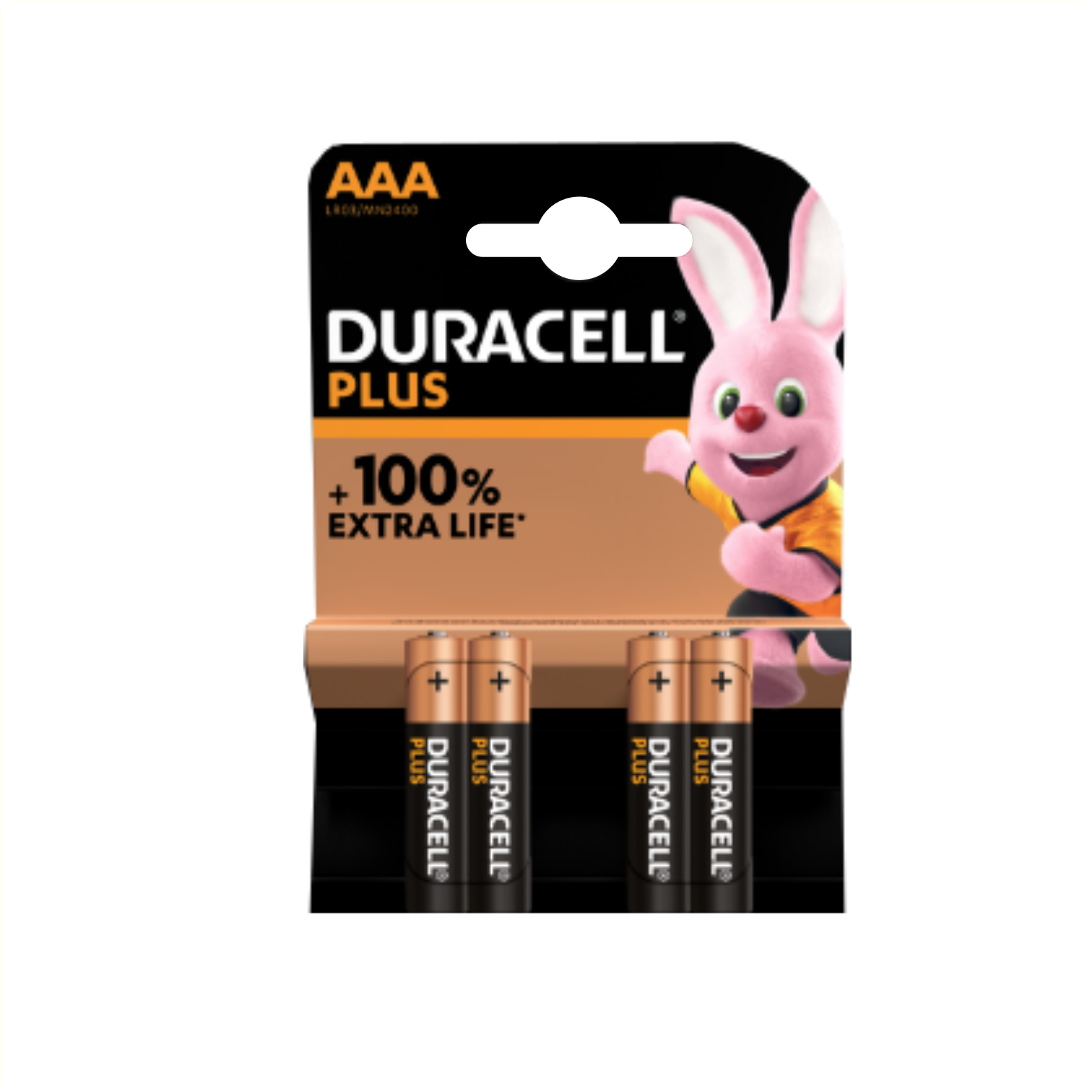 Duracell Plus AAA Batterier - 4 stk