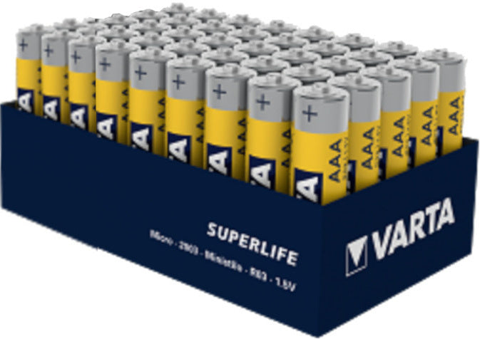 Se Varta Superlife AAA Batterier - 48 stk. Pakke hos Cykelsadlen.DK