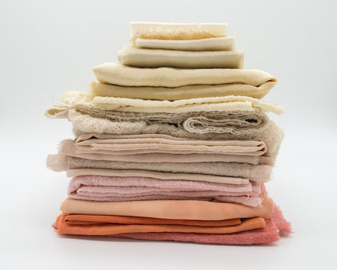 Pile of fabrics in various colors