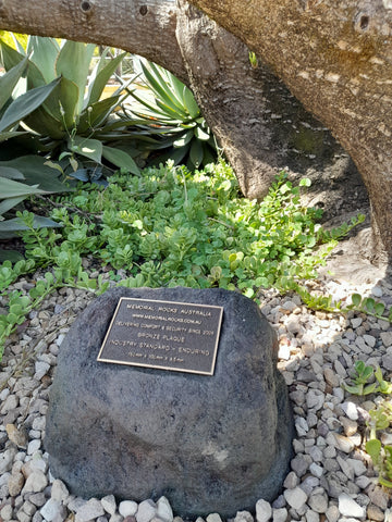 garden rock urn