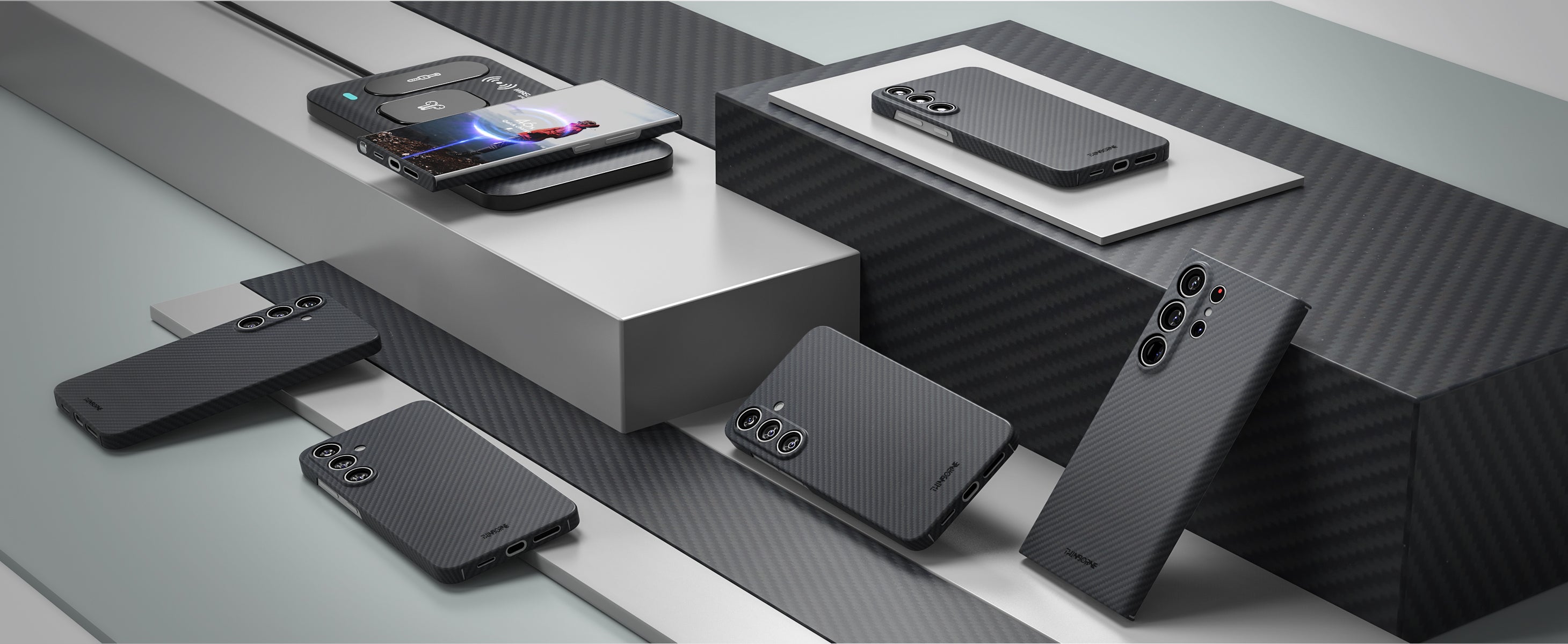 Für Samsung Galaxy S24 Ultra MagSafe Design Ultra Dünn Carbon