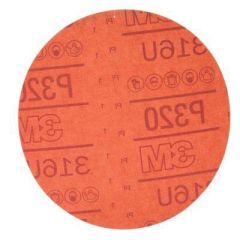 3M ™ 01219 316U Series Abrasive Disc, 6 in Dia, P320 Grit, Hook and Loop, Red