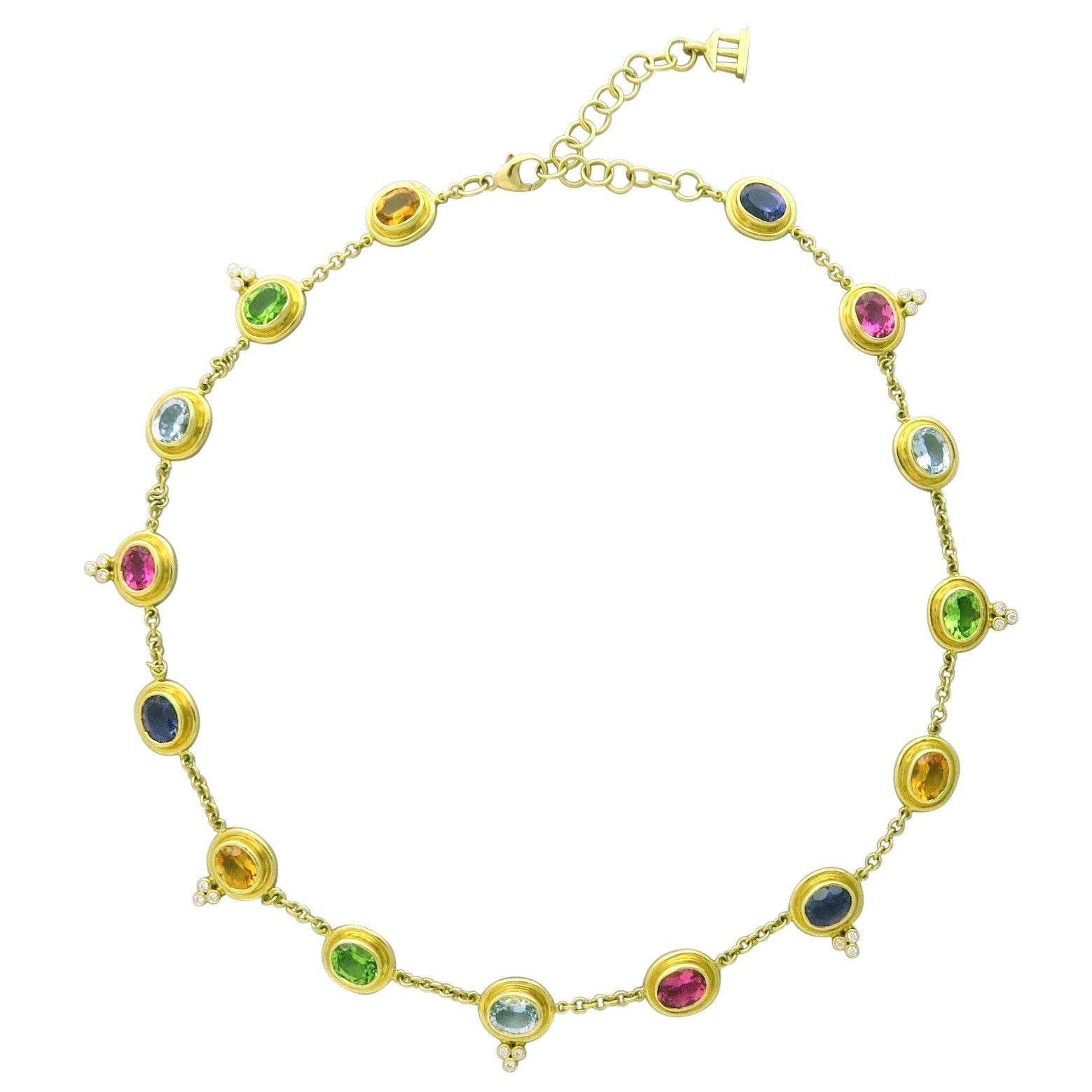 Temple St. Clair Gold Gemstone Diamond Necklace – Stanley Michael ...