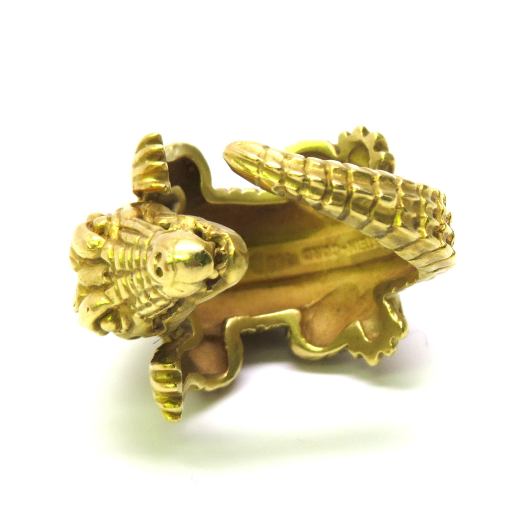 Kieselstein Cord Gold Alligator Ring – Stanley Michael Distinguished Jewels