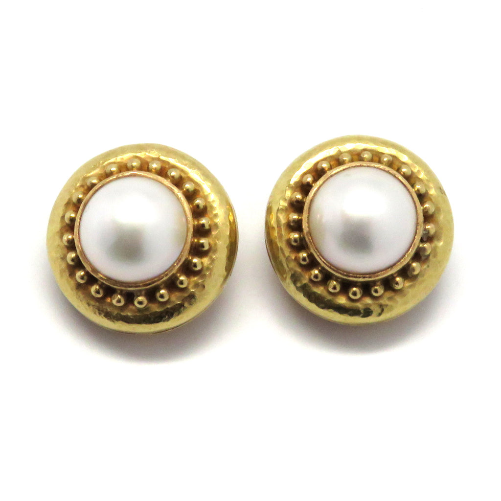Elizabeth Locke Gold Mabe Pearl Earrings – Stanley Michael ...