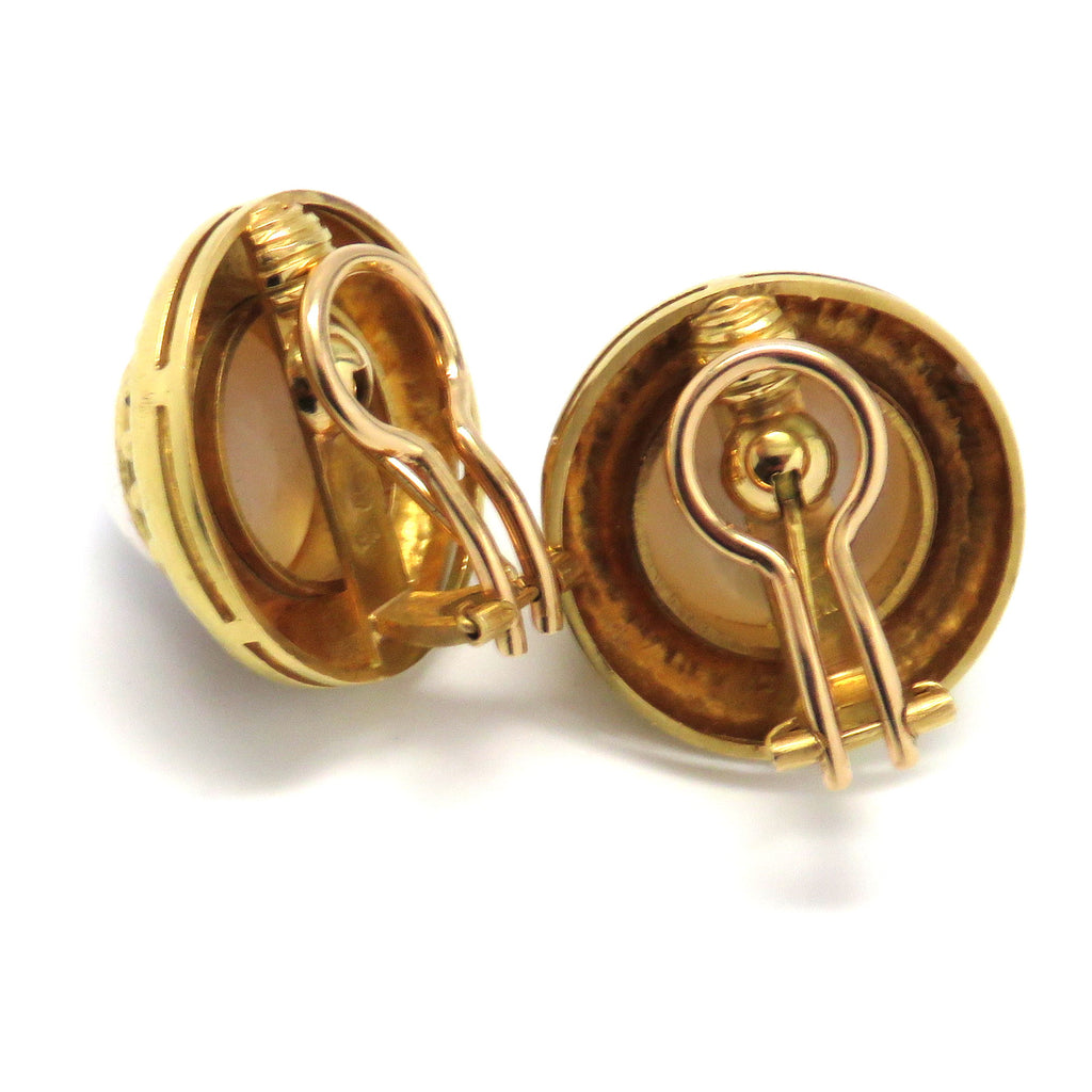 Elizabeth Locke Gold Mabe Pearl Earrings – Stanley Michael ...