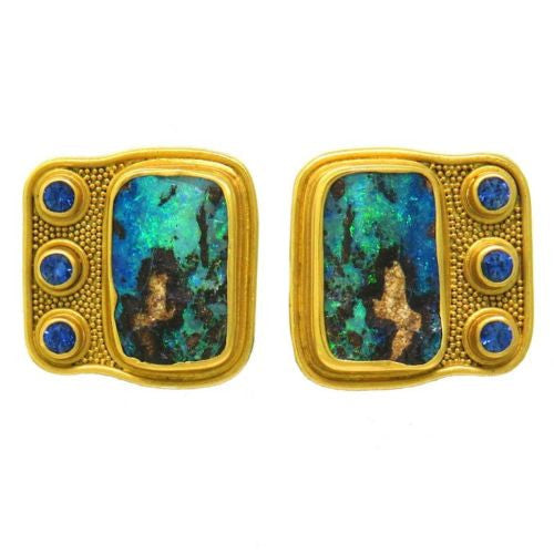 Reinstein - Ross Gold Opal Sapphire Mayan Wings Earrings – Stanley ...