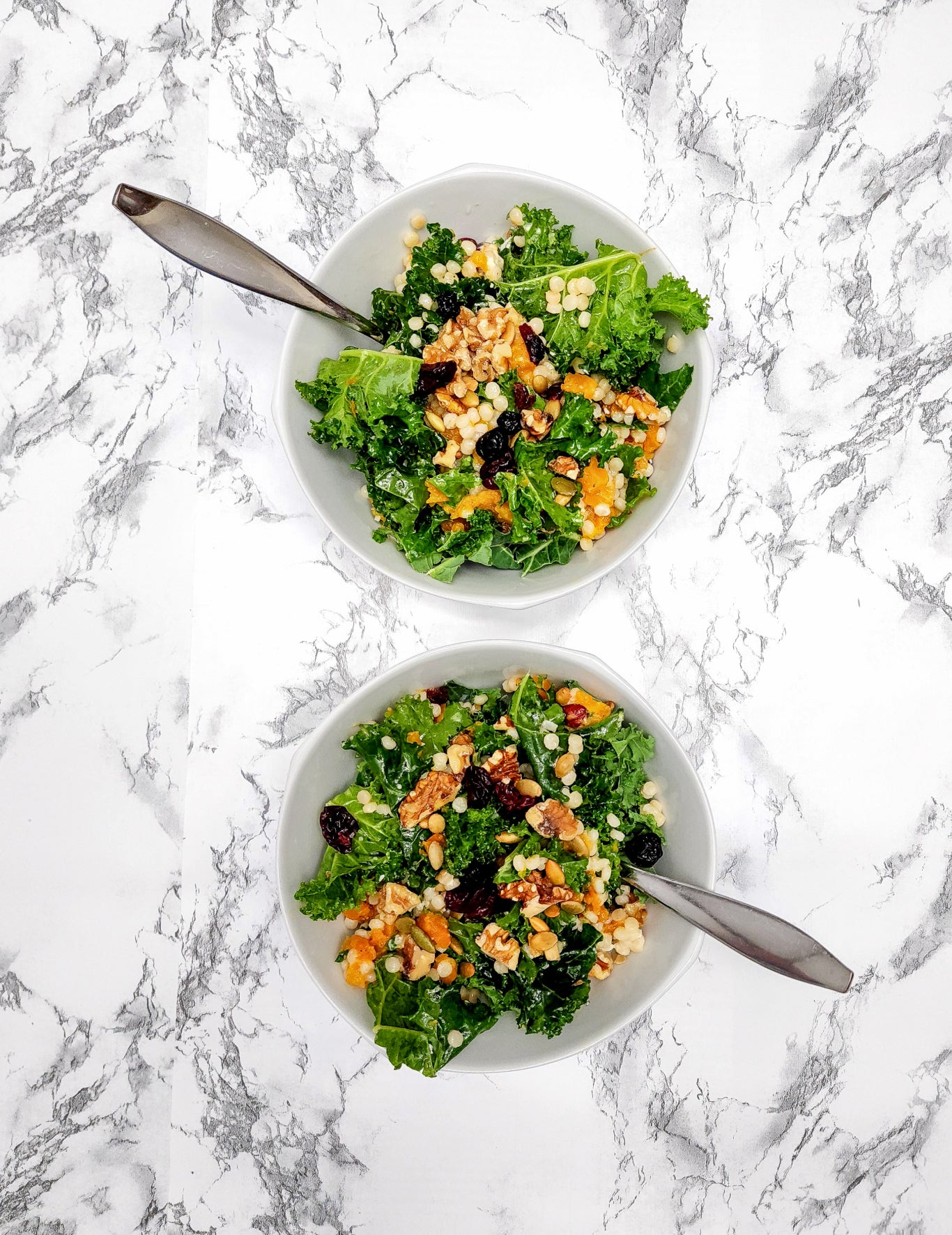 Two bowls of Warm Winter Harvest Salad