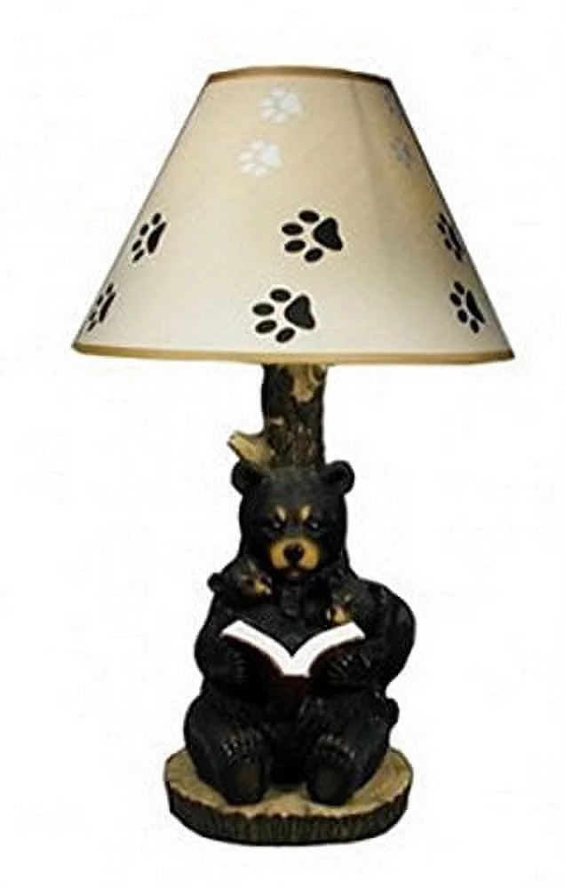 "Bedtime Stories" Bear Lamp for Kids Room | Bear Reading a Book Table Lamp
