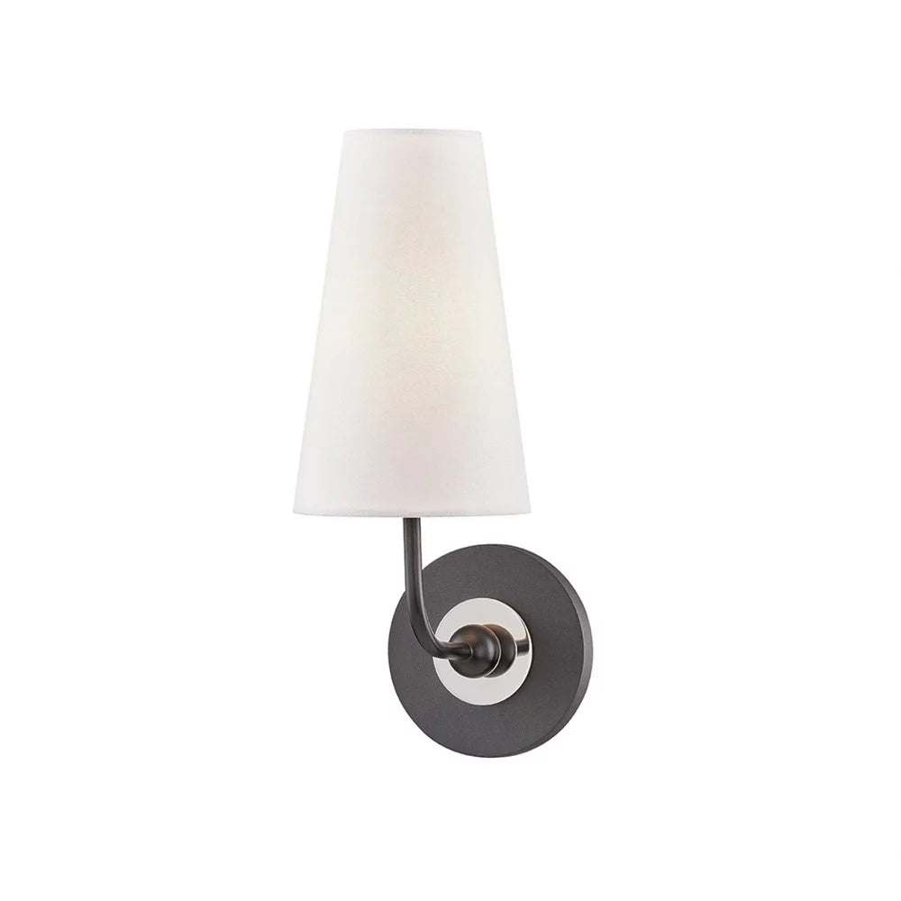 -1-Light Wall Sconce In Style-5 Inches Wide By 13.5 Inches High-Black Finish Mitzi H318101-Pn/Bk