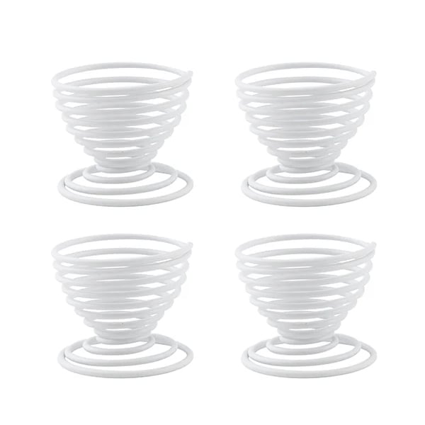 lot de 4 coquetiers wire blanc point virgule