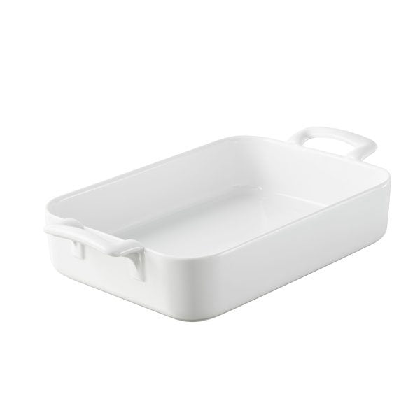 plat rectangulaire porcelaine belle cuisine 26 cm blanc revol