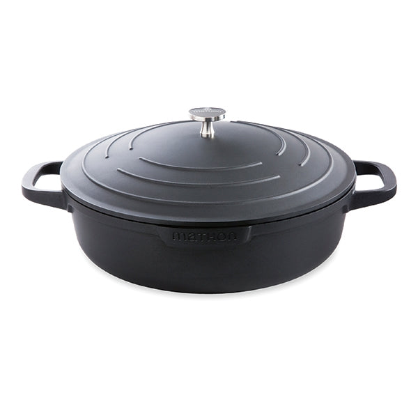 TEFAL E2548904 Air cocotte légere ovale 30x23 cm, fonte d'aluminium rouge,  tous feux dont induction