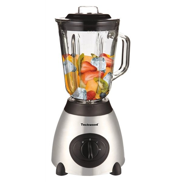 blender inox avec bol en verre 500 w 1,5 l tbli-360 techwood