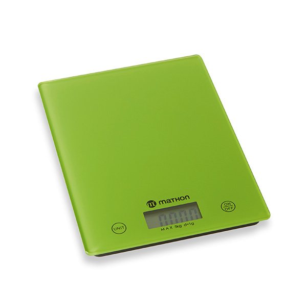 balance de cuisine digitale verte 5 kg mathon