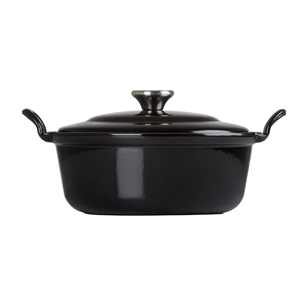 cocotte fonte ronde plume 24 cm 2,4 l noir le creuset