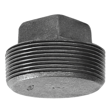 Picture of 1 inch Black Malleable Iron Plug, Threaded, Imported