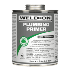 Picture of Weld-On Low VOC Pipe Primer with Applicator Cap, 1 pt Can, Clear