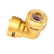 Picture of PRO-Fit 3/8 inch Quick Connect 90 Deg Brass Elbow, Push-Fit x Push-Fit Elbow
