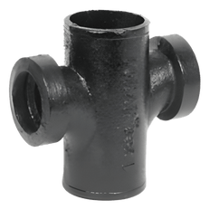 Picture of 4 inch x 2 inch No-Hub Cast Iron Sanitary Cross, ASTM 888