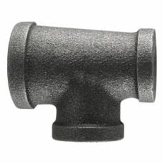 Picture of 2 inch x 1-1/2 inch x 1-1/2 inch Black Malleable Iron Tee, FIP x FIP x FIP