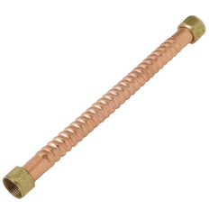 Picture of BrassCraft Copper-Flex WB00 Water Heater Connector, 3/4 inch FIP x 3/4 inch FIP, 24 inch Length