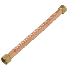 Picture of BrassCraft Copper-Flex WB00 Water Heater Connector, 3/4 inch FIP x 3/4 inch FIP, 18 inch Length