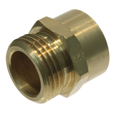 Picture of BrassCraft Compliant Brass Rough No-Lead Swivel Hose Adaptor, 3/4 inch Female Hose Thread x 3/4 inch FIP