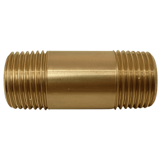 Picture of 3/4 inch x 4 inch Brass Nipple, Threaded x Threaded