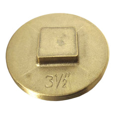 Picture of 3-1/2 inch IPS Brass Raised Head Southern Code Clean Out Plug