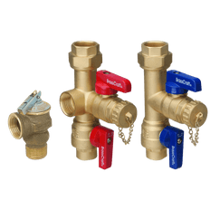 Picture of BrassCraft Brass Service Valve Kit with 200000 BTU Pressure Relief Valve For Tankless Water Heater