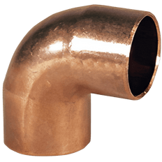 Picture of 2-1/2 inch 90 Deg Wrot Copper Elbow, SWT x SWT