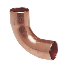 Picture of 1-1/2 inch 90 Deg Wrot Copper Long Radius Elbow, SWT x SWT