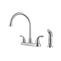 Picture of Pfister Pfirst 2 Handle Kitchen Faucet with Side Spray, Stainless Steel