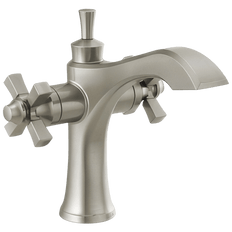 Picture of Delta Dorval Two Handle Monoblock Lavatory Faucet with Pop-Up Drain, Stainless