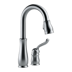 Picture of Delta Leland Single Handle Pull-Down Bar/Prep Faucet, Arctic Stainless