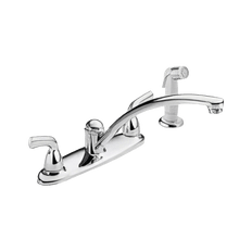 Picture of Delta Foundations Two Handle Kitchen Faucet, with Spray, Chrome