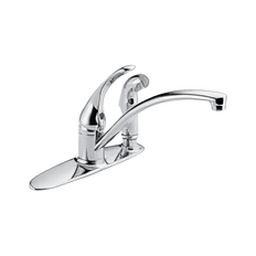 Picture of Delta Foundations Single Handle Kitchen Faucet with Integral Spray, Chrome