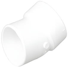 Picture of 4 inch 22-1/2 Deg PVC DWV Street Elbow, Hub x Spigot