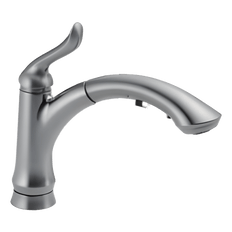 Picture of Delta Linden Single Handle Pull-Out Kitchen Faucet, 1.5 gpm, Arctic Stainless