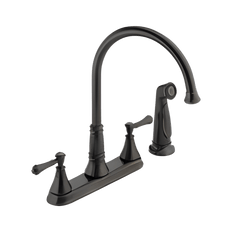 Picture of Delta Cassidy Two Handle Kitchen Faucet with Side Spray, 1.8 gpm, Venetian Bronze