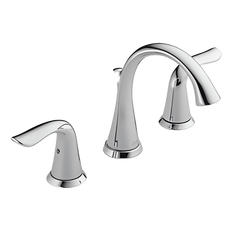 Picture of Delta Lahara Two Handle Widespread Lavatory Faucet with Pop-Up Drain, 4 to 16 in Centers, Chrome